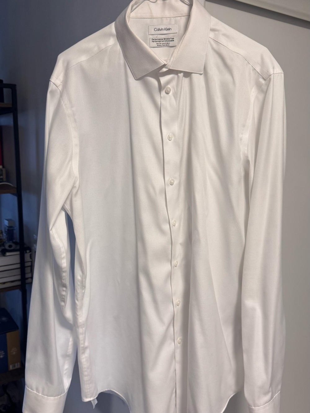 Calvin Klein Men’s White Button-Up Dress Shirt